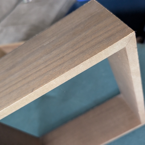 Set of 3 Grey Taupe Brown Square Nesting Boxes Shelves 12" - Picture 6 of 10